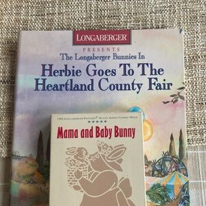 Rare/Vintage Longaberger Easter cookie mold and collectible book, both new!